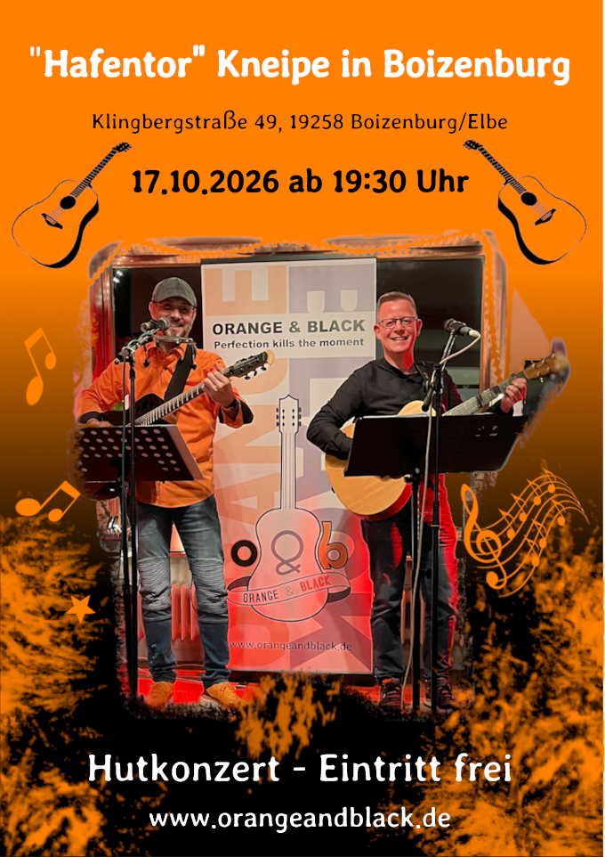 Plakat Hafentor - Hutkonzert am 17.10.2026 ab 19:30 Uhr